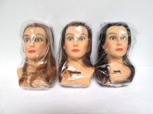 Celebrity Cosmetology Mini Manikins Color Training Set - 3 count