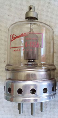 Used Eimac 4-125A Radial Beam Power Tetrode Tube for Osc, Amp, or Mod