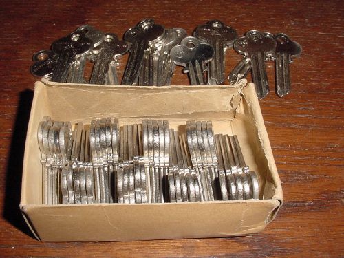 Vintage locksmith nos box of 57 key blanks ilcos barrows locks 1021n for sale