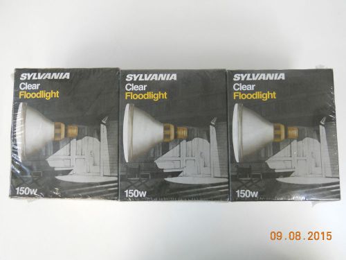 New SYLVANIA Clear Floodlight 150W(lots of 3)