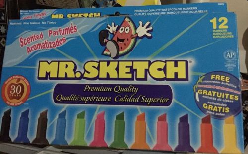 &#034;Mr. Sketch Scented Watercolor Marker, Chisel Tip, 12 Colors, 12/set&#034;