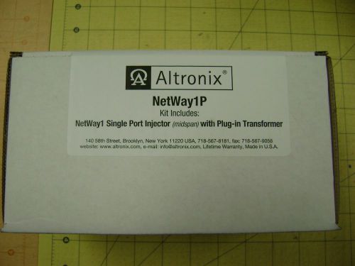 Altronix Corporation Netway1P Single Port  Injector Midspan IP CAMERA