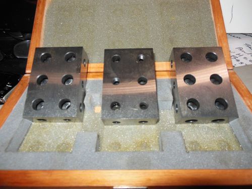 MITUTOYO 1-2-3 BLOCKS W/CASE TOOLMAKER MACHINIST GRIND MILL INSPECTION QUALITY!!