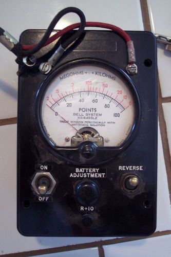 Vintage Megohms &lt;---&gt; Kilohms Points Bell System KS-8455L2 with Case