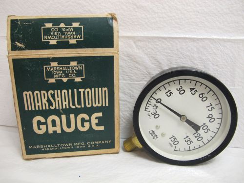 MARSHALLTOWN GAUGE IN BOX VACUM PRESSURE GAUGE STEAMPUNK