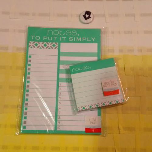 RARE TARGET DOLLAR ONE SPOT STICKY NOTES AND MINT AQUA TO DO NOTE PAD