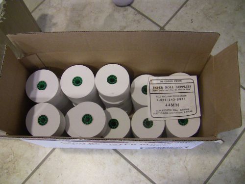 44mm x 190&#039; and 160&#039; cash register paper rolls - 95 new rolls for sale