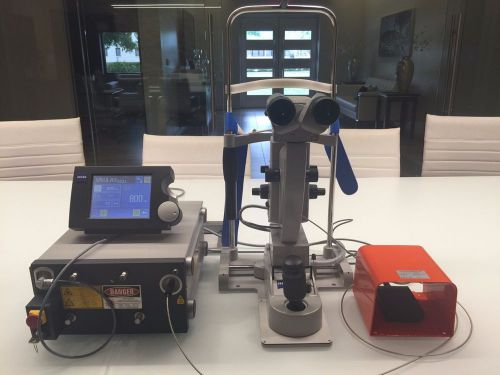 Zeiss visulas 532s green argon laser system w integrated slit lamp &amp; foot switch for sale