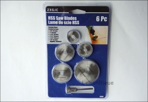One Set 6Pcs - HSS Saw Disc Blade Rotary Tool Set