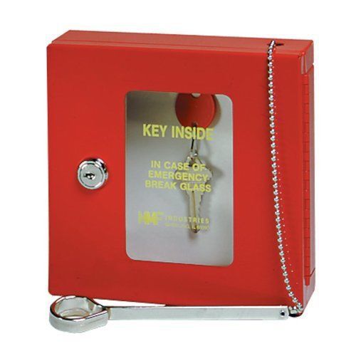 Steelmaster emergency key box  keyed differently  6.75 x 6.88 x 2 inches  red (2 for sale