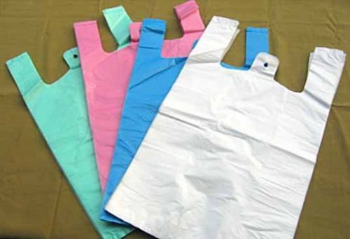 100 pcs Plastic Shopping Bag 21 Micron Green Gift Carrier Packing 25 x 40cm Lots
