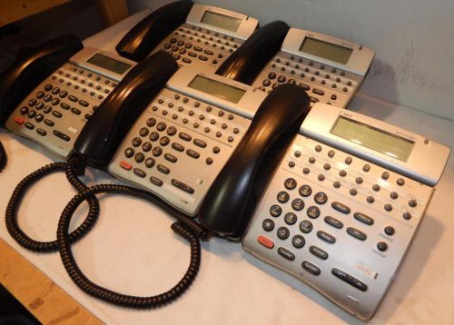 Lot Of 5 - NEC Dterm IP Conference Phones with handsets ~ ITR-16D-3(BK)TEL