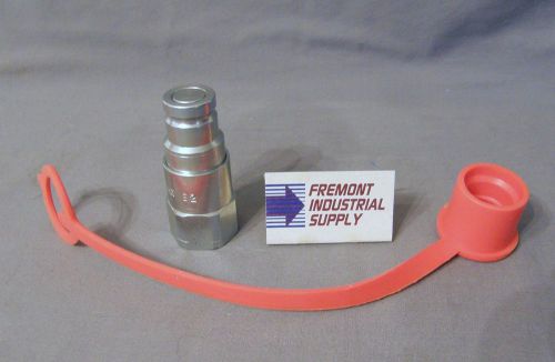 Hydraulic flush face quick coupler male end ISO 16028 3/8&#034; NPT with dust cap