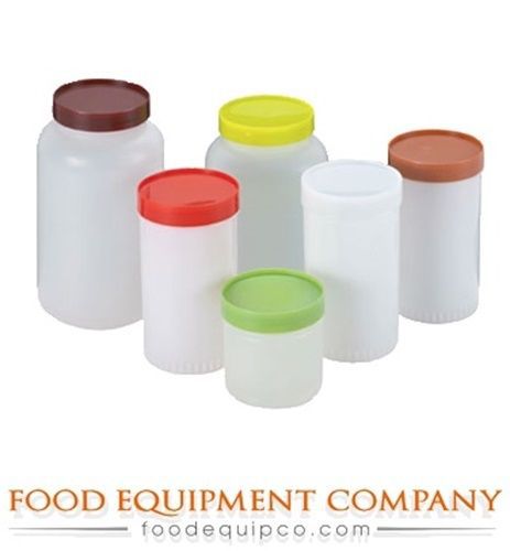 Paderno 44107r20 storage canister 2.125 qt. 5&#034; dia. x 7-7/8&#034; h plastic red cap for sale
