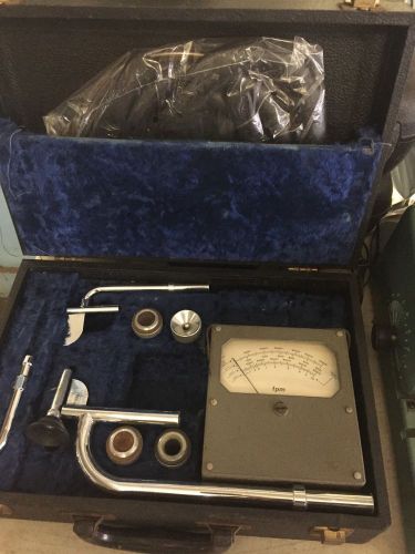 Vtg Alnor Type 3002 Velometer W/ Case Fittings Attachments Set Flow Velocity
