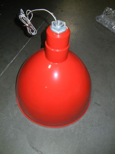 Deep Bowl 16&#034; Industrial Lighting Fixture RED  Good for 200W 120V &amp; SOCKET