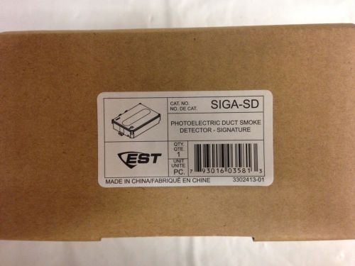 EST Photoelectric Duct Smoke Detector - Signature SIGA-SD, New