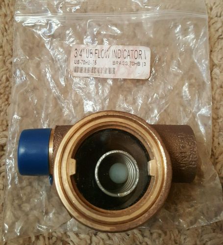3/4&#034; brass flow indicator 70hb sight glass  w/ activity ball signal ub-70hb-.75 for sale
