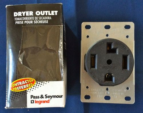 Pass &amp; Seymour 30 AMP POWER OUTLET Flush 125/250 Volt Oven, Dryer, Electric Rang