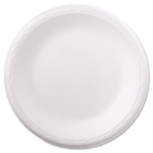 Foam dinnerware, plate, 8 7/8 dia, white, 125/pack, 4 packs/carton for sale