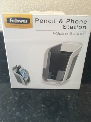 Fellowes CRC93813 I-spire Series Pencil &amp; Phone Station 5.5&#034; X3.9&#034; X 5.6&#034; White