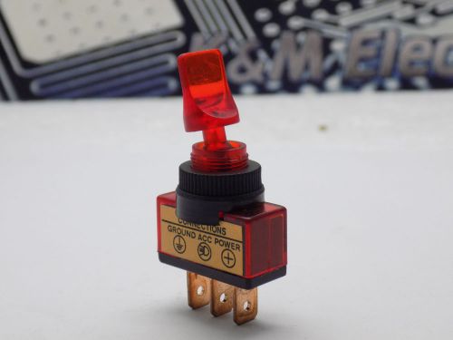 1x ASW-14D 3P SPST Led Car Auto Toggle Switch On-Off 12V DC 20A Red