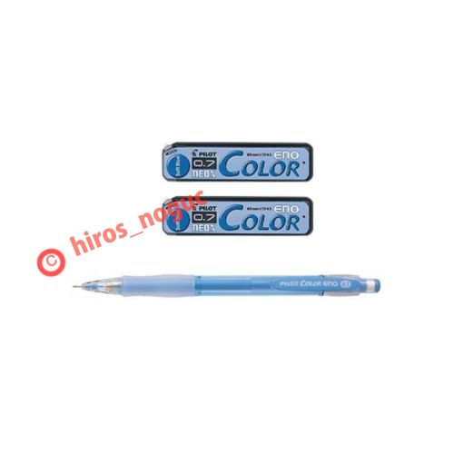 Pilot Color Eno 0.7mm Mechanical Pencil,1Pen &amp; Neox Pencil Lead 2 pcs, Soft Blue