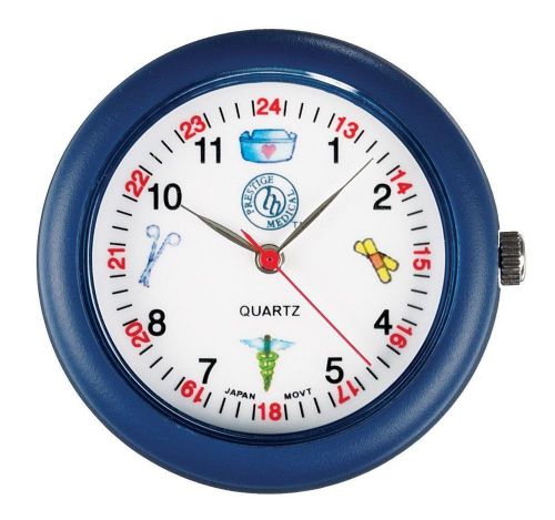 Medical/nursing analog stethoscope watch with medical symbols, blue, new for sale