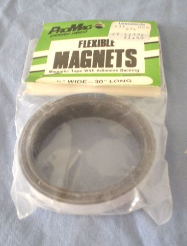 ProMag Flexible Magnets 1/2&#034; Wide - 30&#034; Long Magnetic Tape with Adhesive Backing