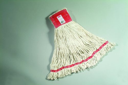Rubbermaid fga15306 web foot large cotton blend looped-end wet mop head white for sale