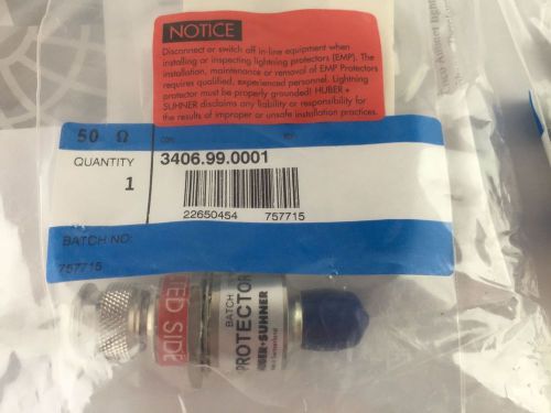 Lot of 2 Hubber+Suhner EMP PROTECTOR for coaxial cable 3406.99.0001 Brand New
