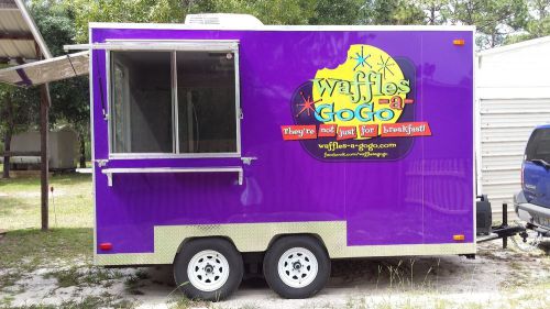 New 2016 loaded food trailer food truck 8&#039;x8&#039;x12&#039; purple &amp; stainless for sale