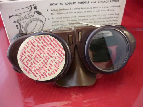 VINTAGE WILLSON SAFETY GOGGLES CLEAR LENSE MOTORCYCLE STEAMPUNK
