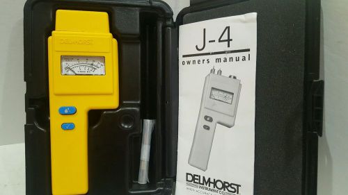 Delmhorst J-4 6%- 30% Pin Analog Wood Moisture Meter w/ Case,  Manual, Xtra Tips