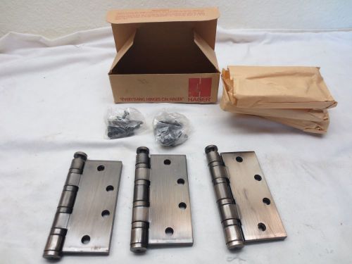 New (3) hager heavy duty bearing door hinges bb1168 004576 us10a 4-1/2x4-1/2&#034; for sale