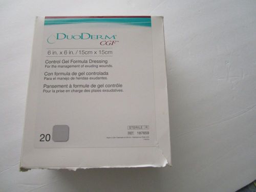 Duoderm 187659  cgf sterile dressing, square 6&#034;x6&#034; 20/box new exp: 05/18 for sale