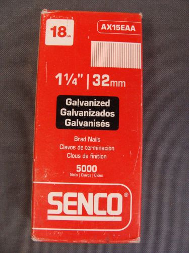 Senco Galvanized Brad Nails 18 Ga 1-1/4 &#034; Box Of 5000 FREE SHIPPING!!