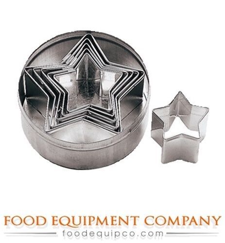 Paderno 47310-10 Dough Cutters star various sizes 6 piece set stainless steel