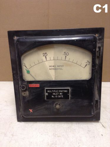Hays Corp Differential Pressure Gauge 0-.75&#034; of Water 115V .25A 60Hz