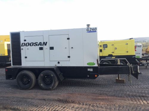 -190 kw 2012 doosan g240 generator set, nice rental unit, sound att. for sale