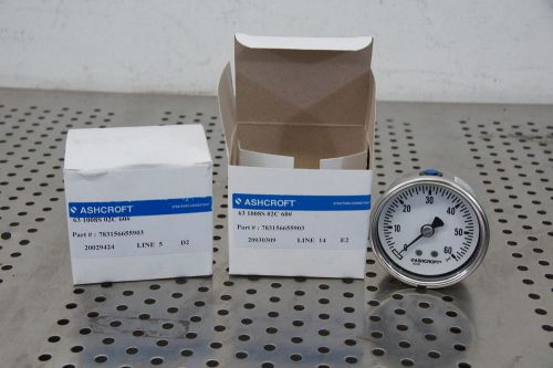 Ashcroft pressure gauge 63mm 316LSS 1/4&#034; 60 psi 63 1008S 02C 60#