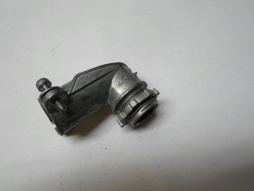 Qty = 14: 90 degree 2 screw clamp 1/2&#034; conduit connector ac, mc, &amp; flex for sale