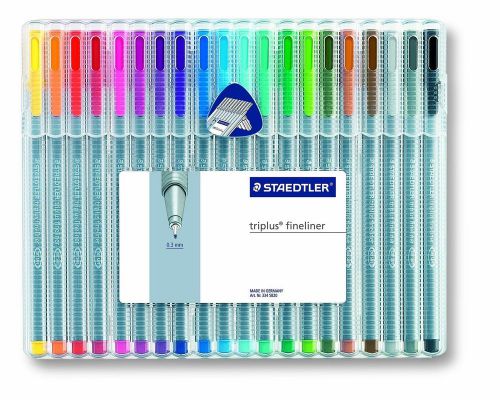 Staedtler 334 SB20A603 Triplus Fineliner Pens (20 Pack) Multicolor 1 PACK