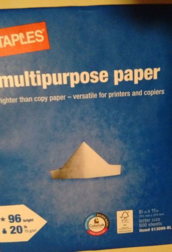 Staples Copy &amp; Multi Purpose Paper 6 reams  8 1/2&#034;x11&#034; (letter)