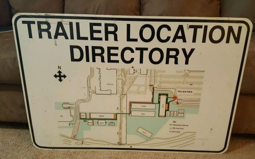 Large Metal Sign Truck Trailer Directory