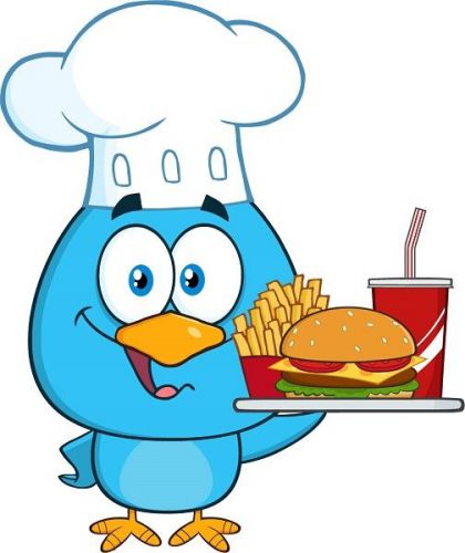 30 Custom Fast Food Chef Blue Bird Personalized Address Labels