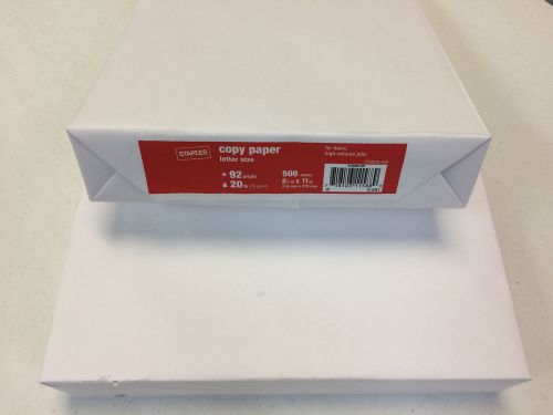 1 Ream of Staples Copy Paper - 500 Sheets 8.5x11 NEW