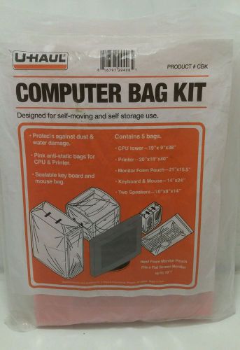 U-HAUL Computer Bag Kit  Self Moving and Self Storage Use 5 Bags Fits Up to 19&#034;