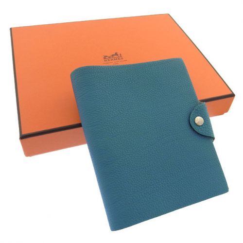 Authentic HERMES PM Logos Notebook Cover #X5342