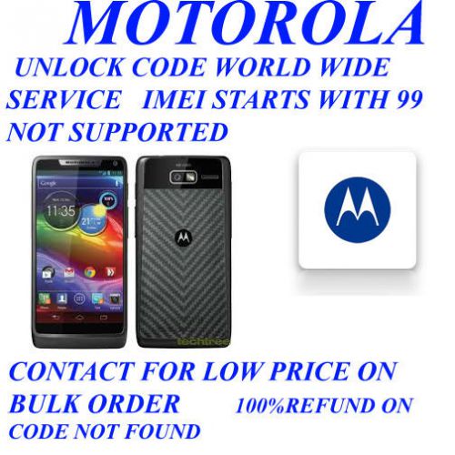 MOTOROLA PERMANENT NETWORK UNLOCK CODE Mobilicity  CANADA    Moto E Xt1021/Xt10